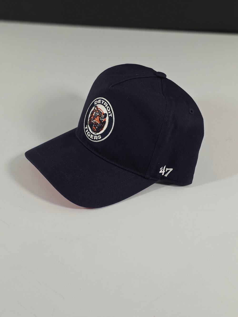 Detroit Tigers ’47 Brand Cooperstown Collection Navy Snapback Orange Underbill